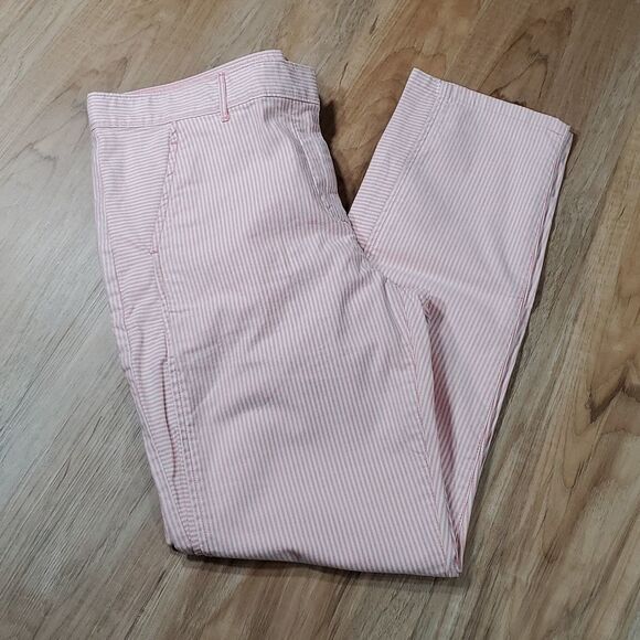 🔹️Gap Pink & White Striped Skinny Mini Pants Size 6/28 - Picture 2 of 12